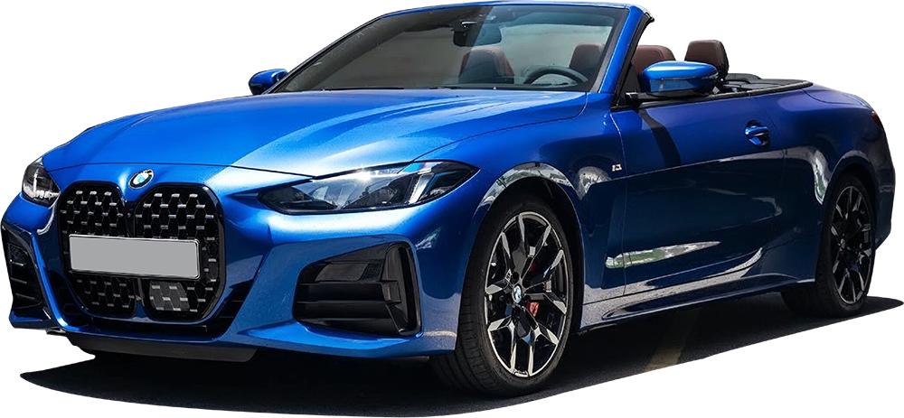 Blue BMW 420i Convertible 2025